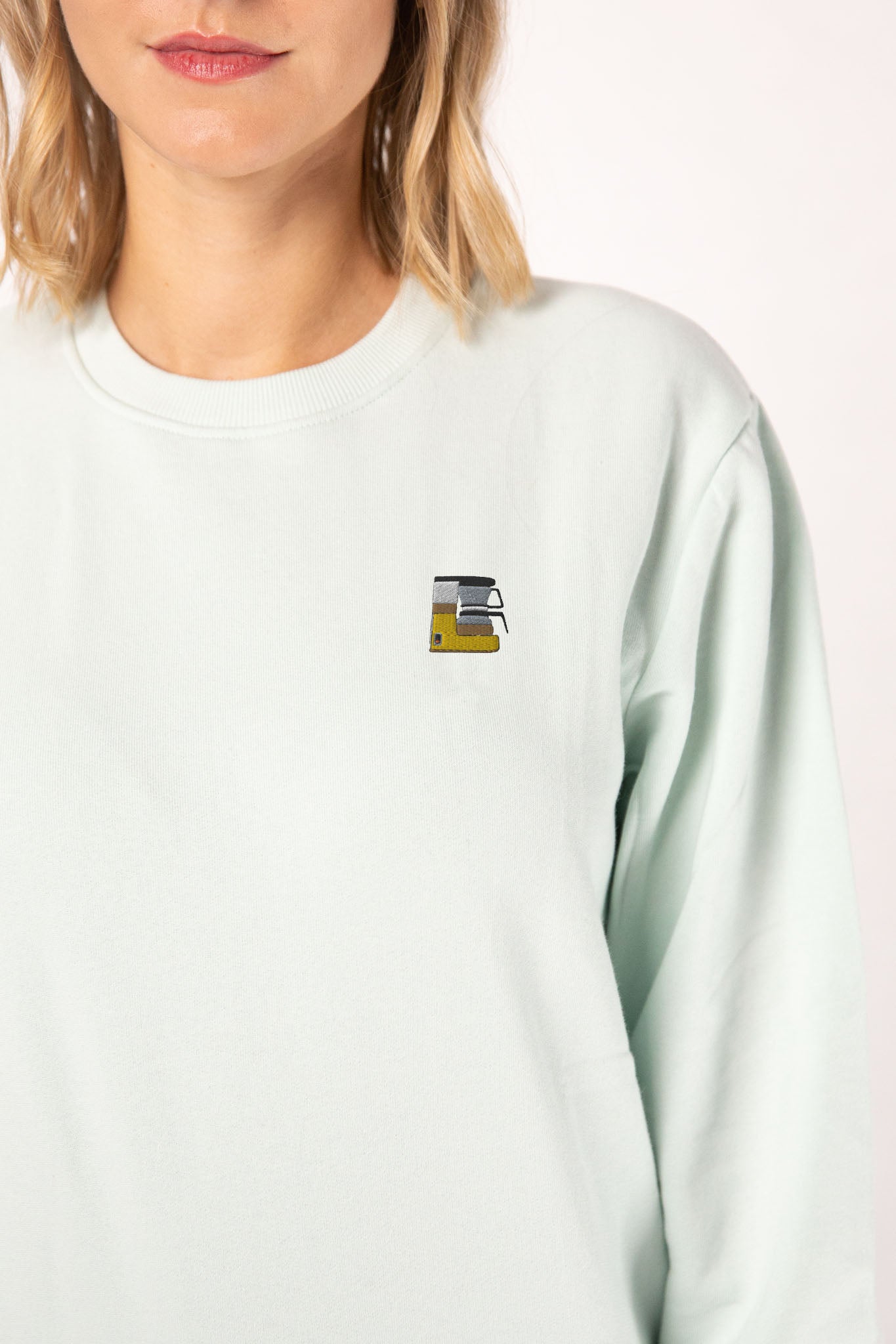 Filterkaffeemaschine | Bestickter Bio-Baumwoll Pullover