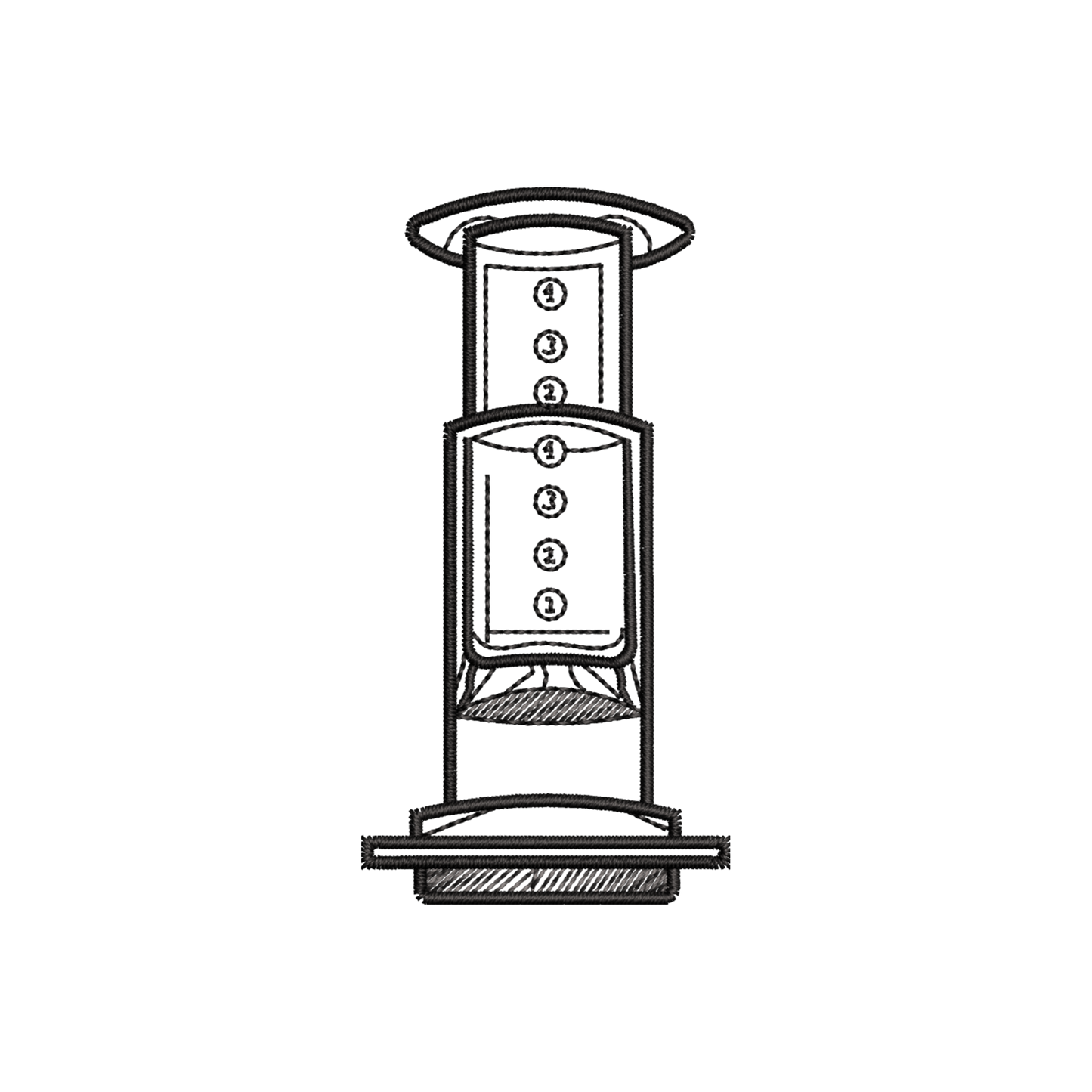 Air Coffee | Bestickte Bio Baumwoll Tragetasche