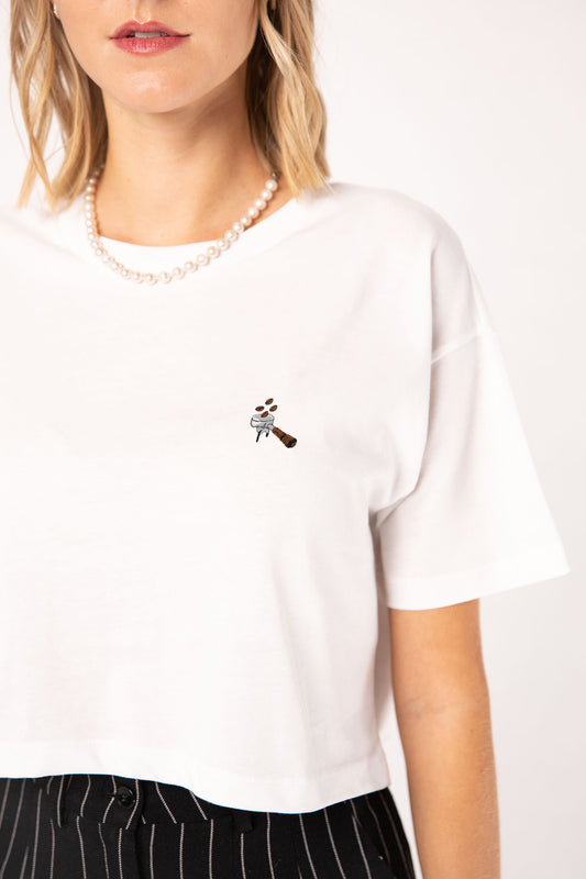 Siebträger Beans | Besticktes Bio Crop Top