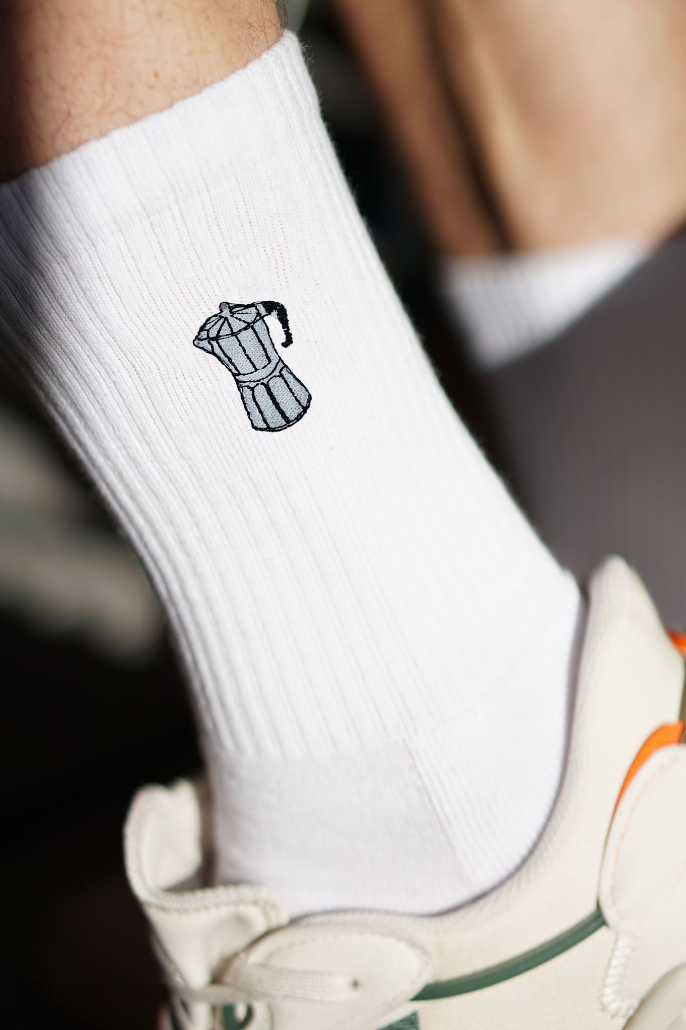 Espressokocher | Bestickte Bio Baumwoll Socken