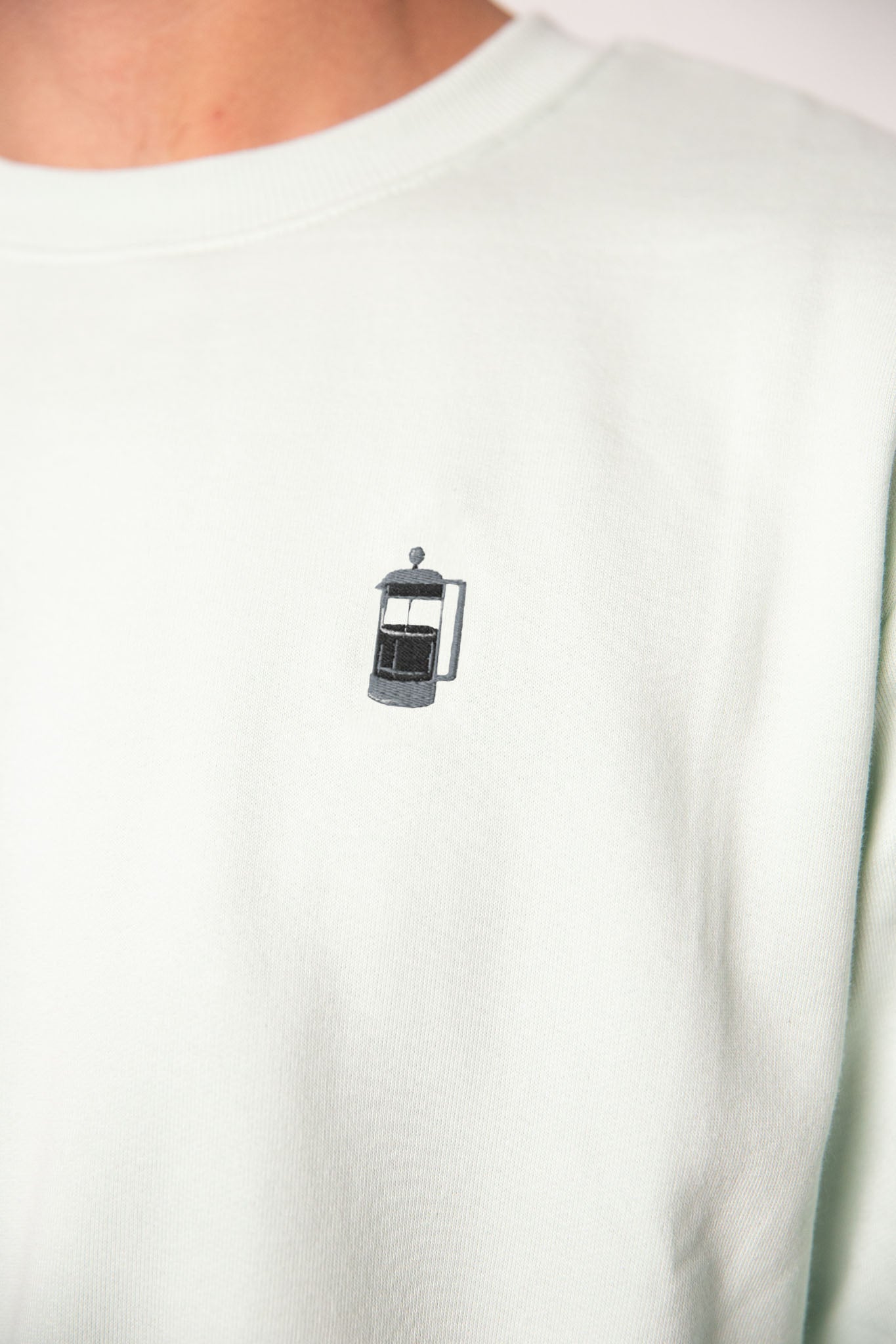 Frenchpress | Bestickter Bio-Baumwoll Pullover