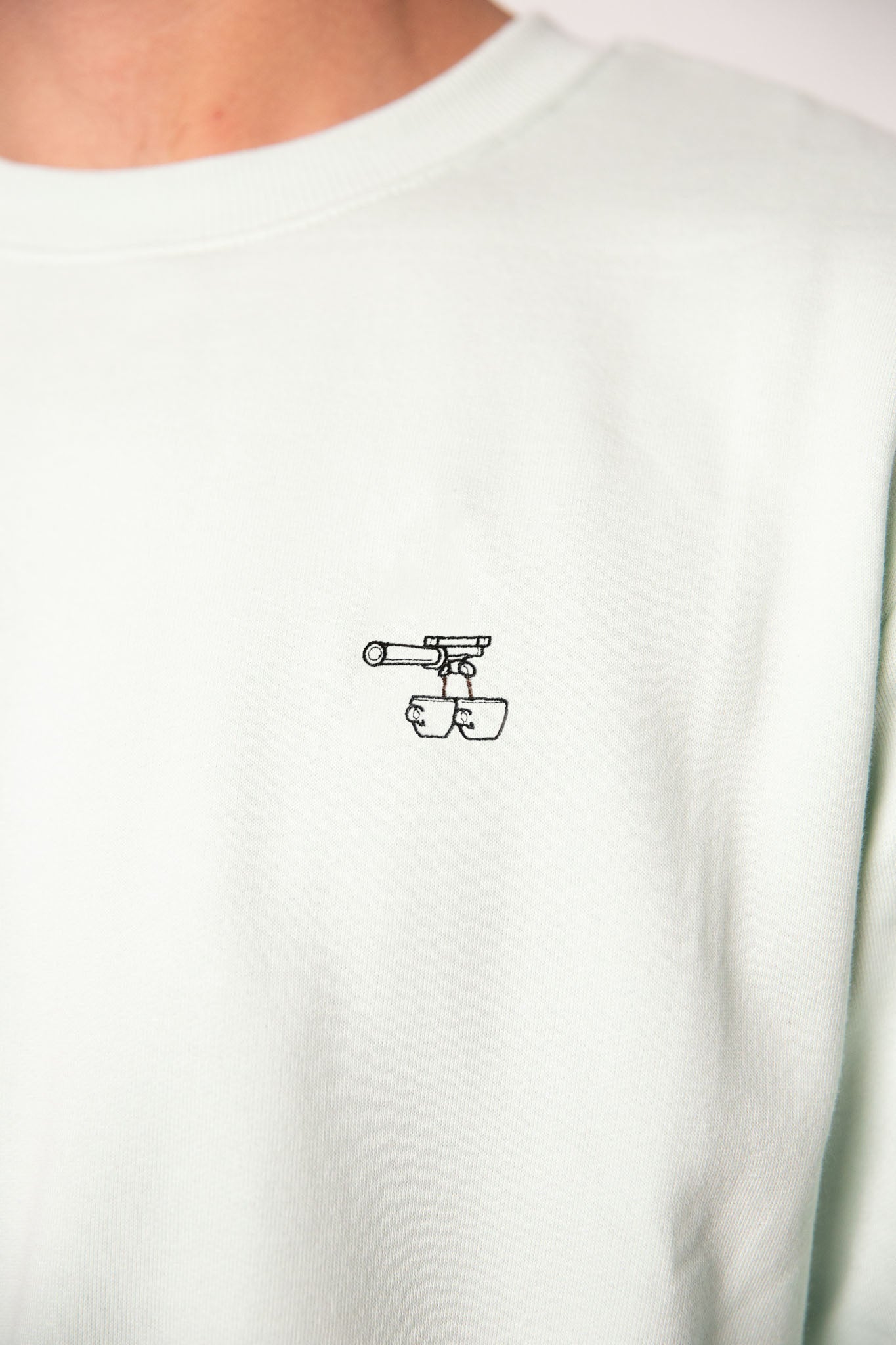 Due Caffè | Bestickter Bio-Baumwoll Männer Pullover