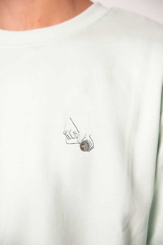 Latte Art | Bestickter Bio-Baumwoll Pullover