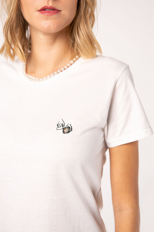Latte Art | Besticktes Bio-Baumwoll Damen T-Shirt