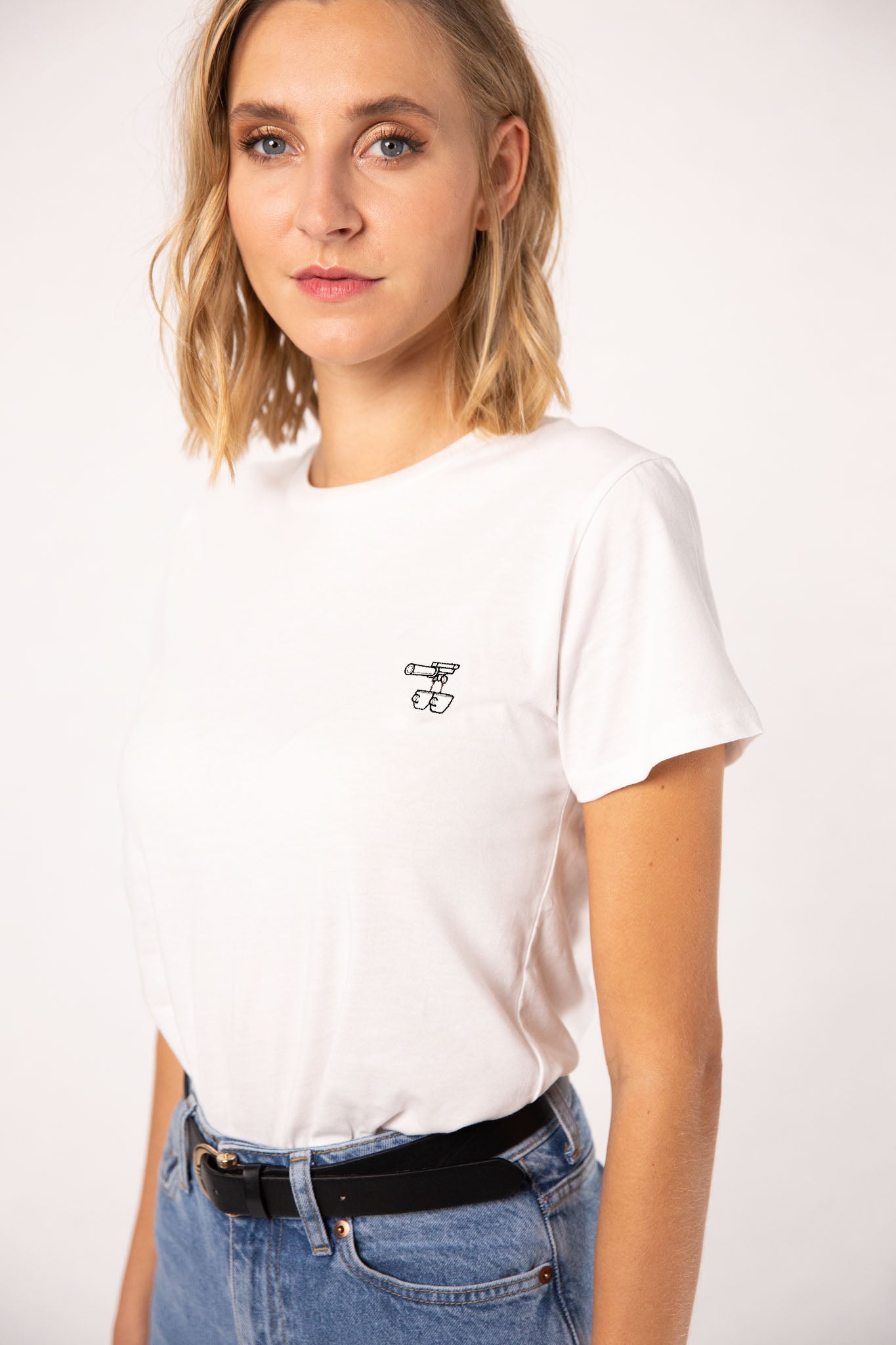 Due Caffè | Besticktes Bio Baumwoll Damen T-Shirt