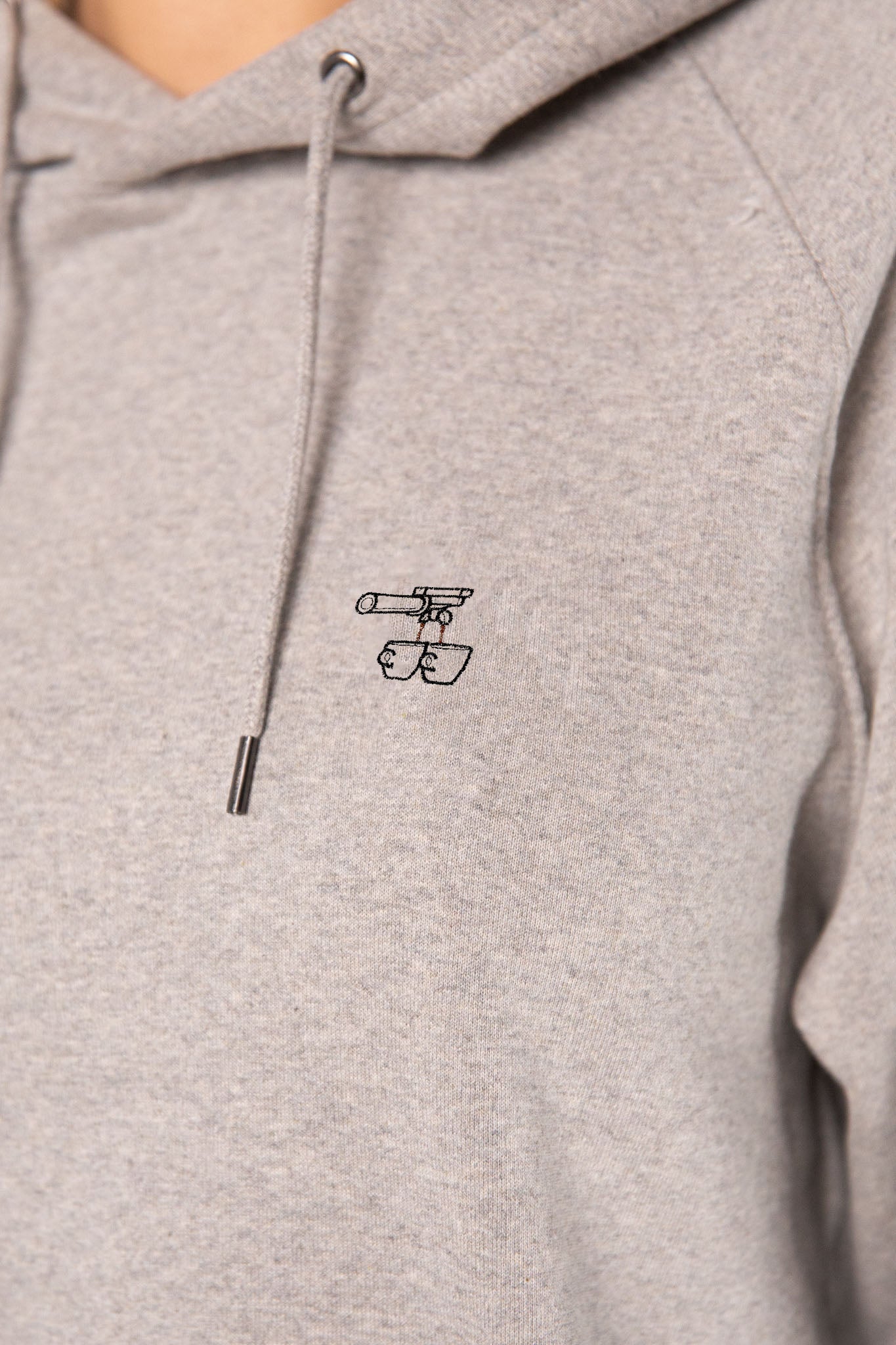 Due Caffè | Bestickter Frauen Bio Baumwoll Hoodie
