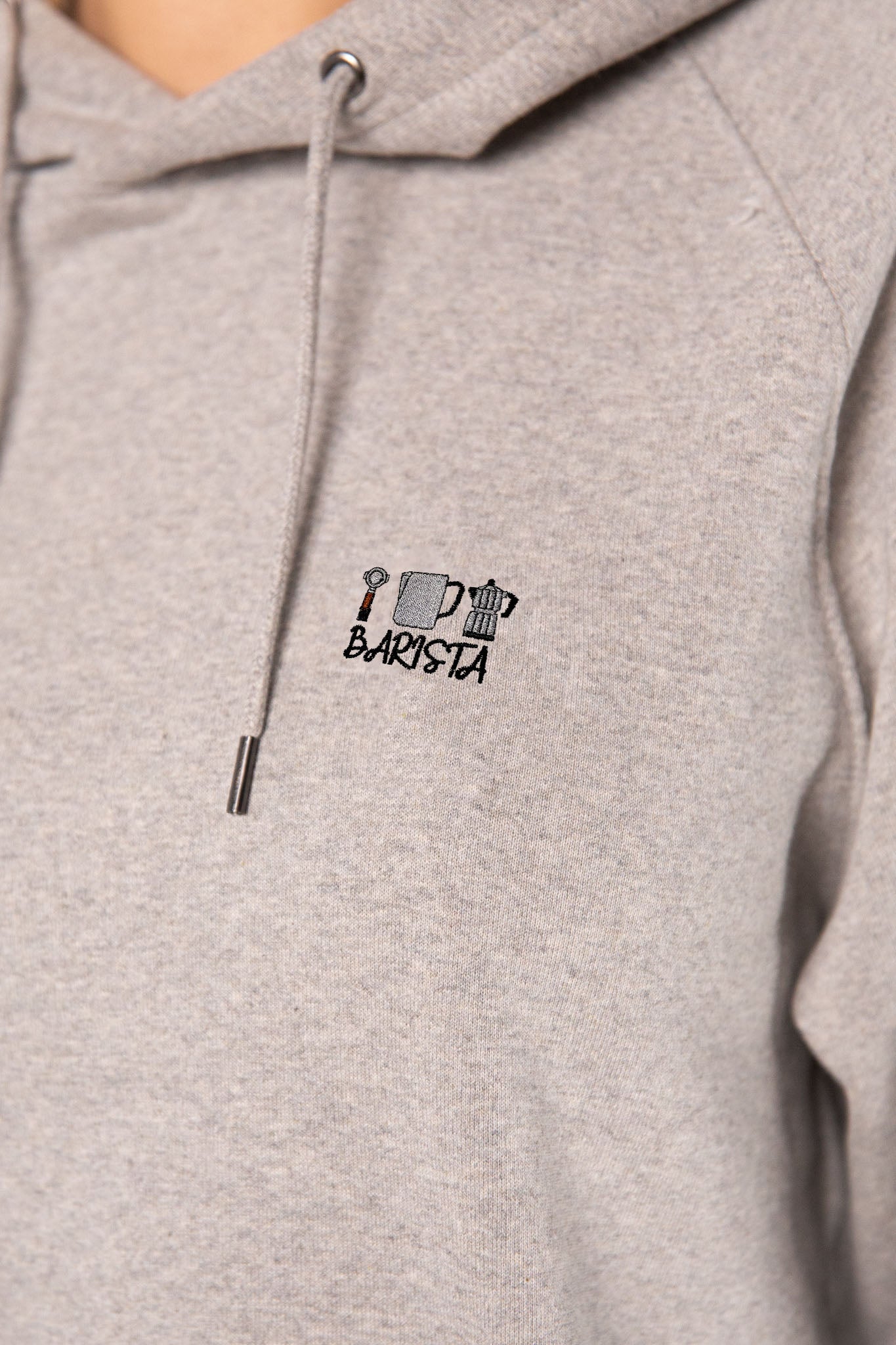 Barista Set | Bestickter Organic Bio Baumwoll Frauen Hoodie