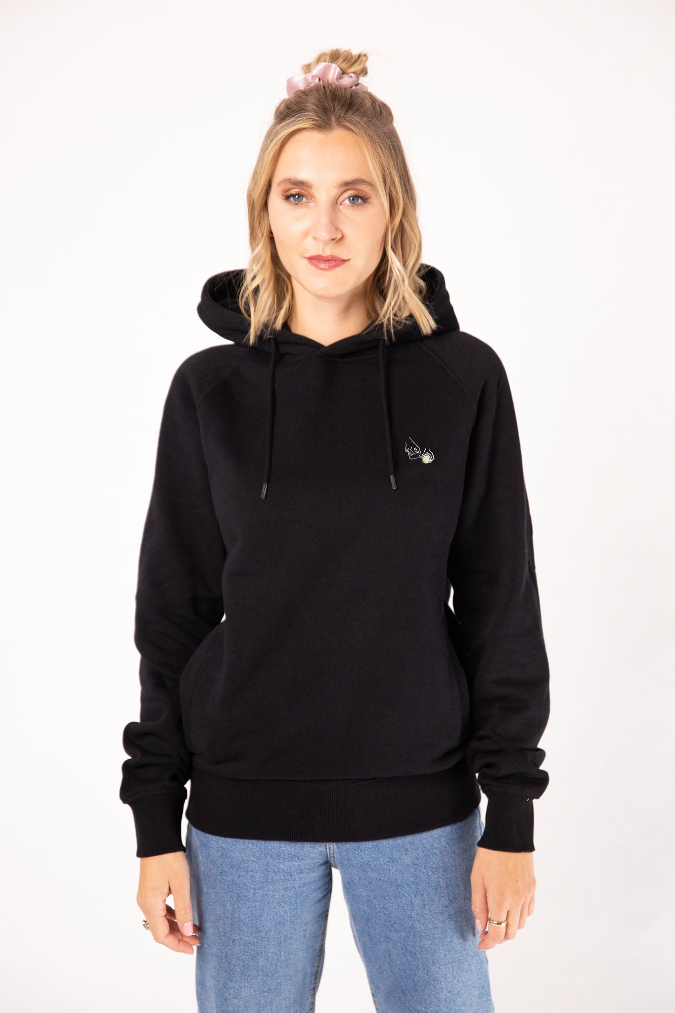 Latte Art | Bestickter Frauen Bio Baumwoll Hoodie