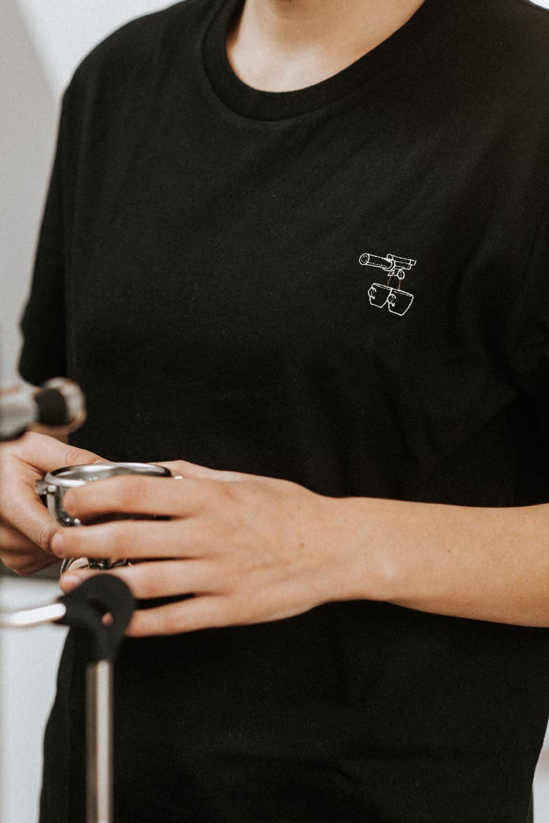Due Caffè | Besticktes Oversized Bio Baumwoll-T-Shirt