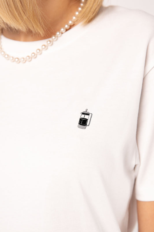 French Press | Besticktes Oversized Organic Bio Baumwoll Frauen T-Shirt