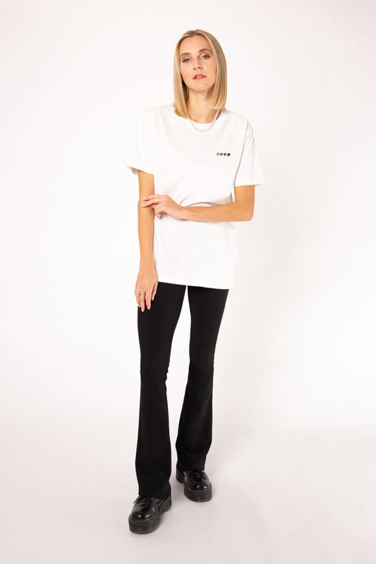 Quattro Espressi | Besticktes Oversized Organic Bio Baumwoll-Frauen T-Shirt