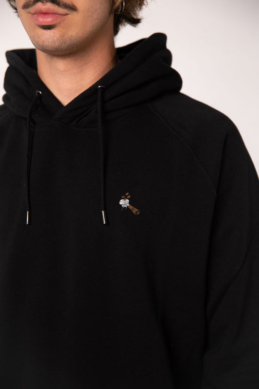 Siebträger Beans | Bestickter Männer Bio Baumwoll Männer Hoodie