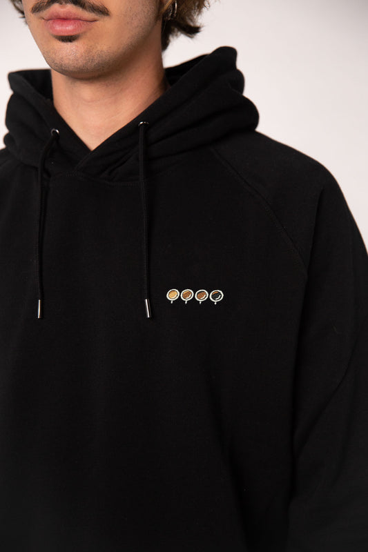 Quattro Espressi | Bestickter Männer Bio Baumwoll Hoodie