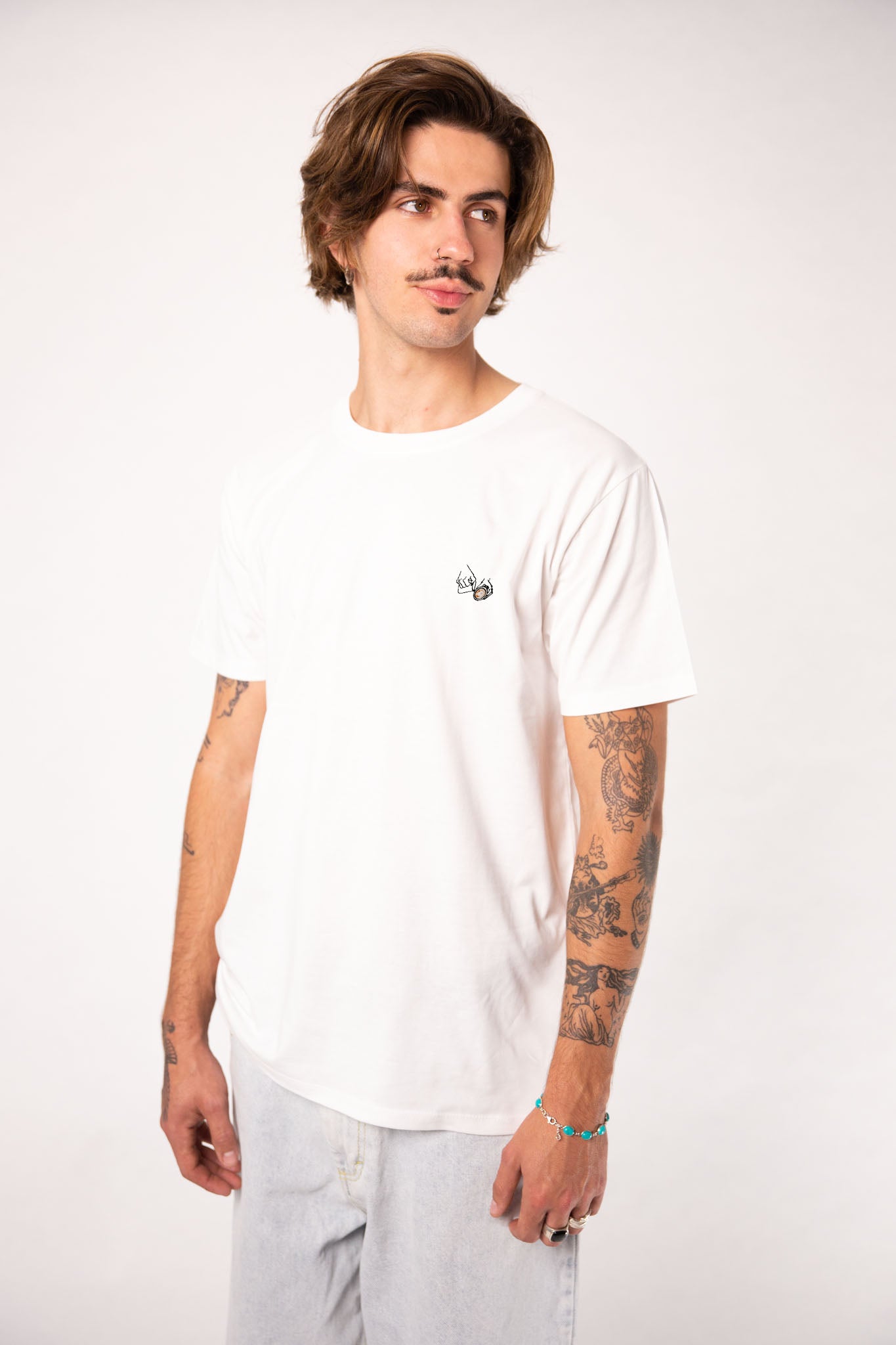 Latte Art | Besticktes Organic Bio Baumwoll-T-Shirt