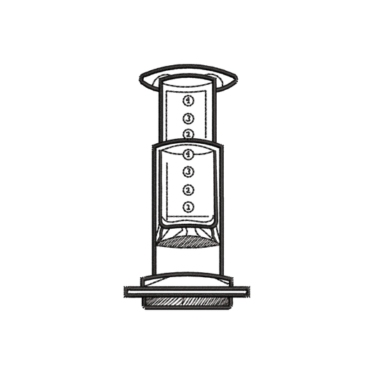 Air Coffee | Bestickte Bio Baumwoll Tragetasche