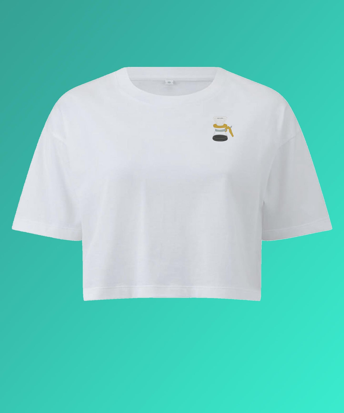 V60 | Besticktes Bio Baumwoll Crop Top