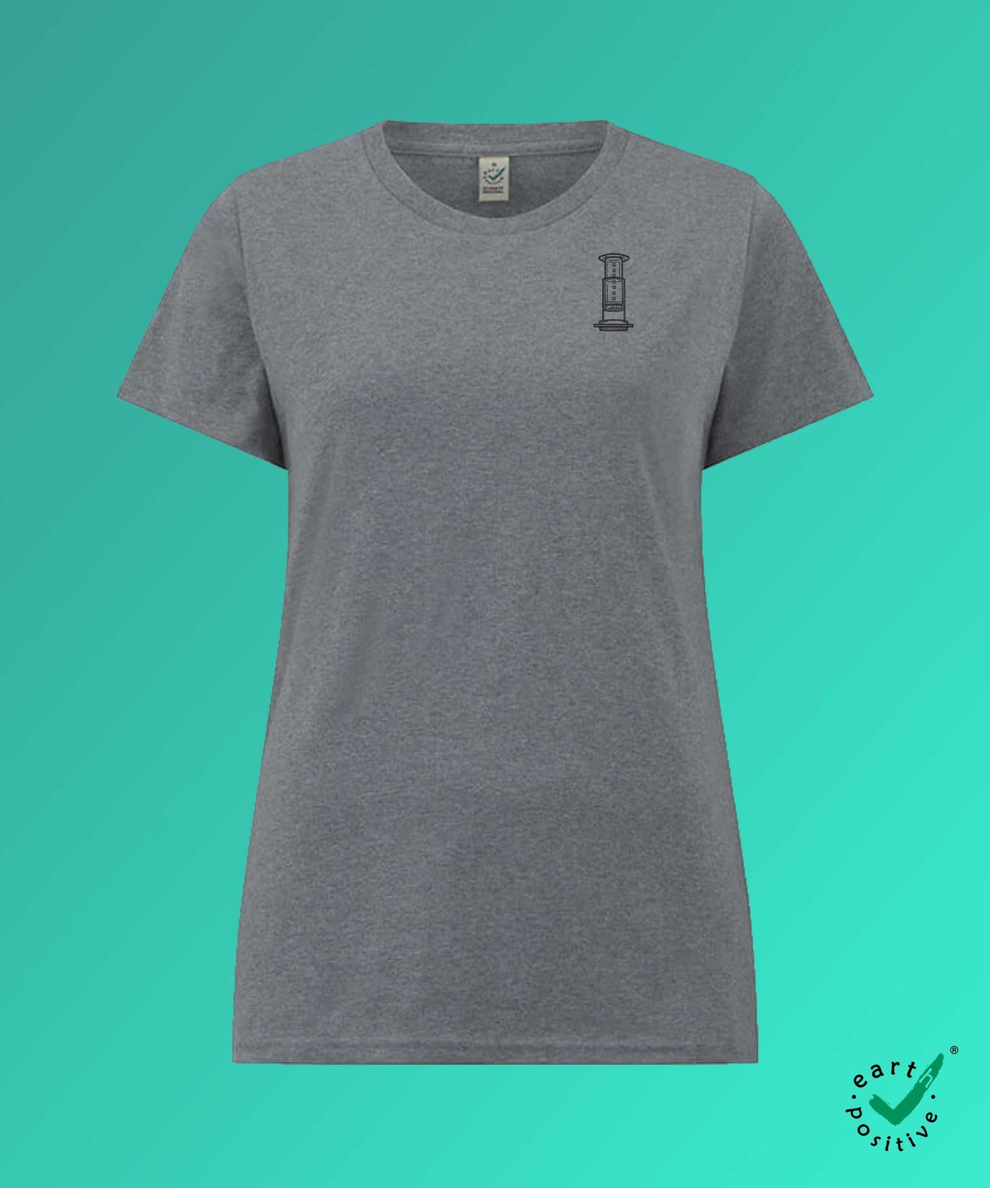 Air Coffee | Besticktes Bio Baumwoll Damen T-Shirt