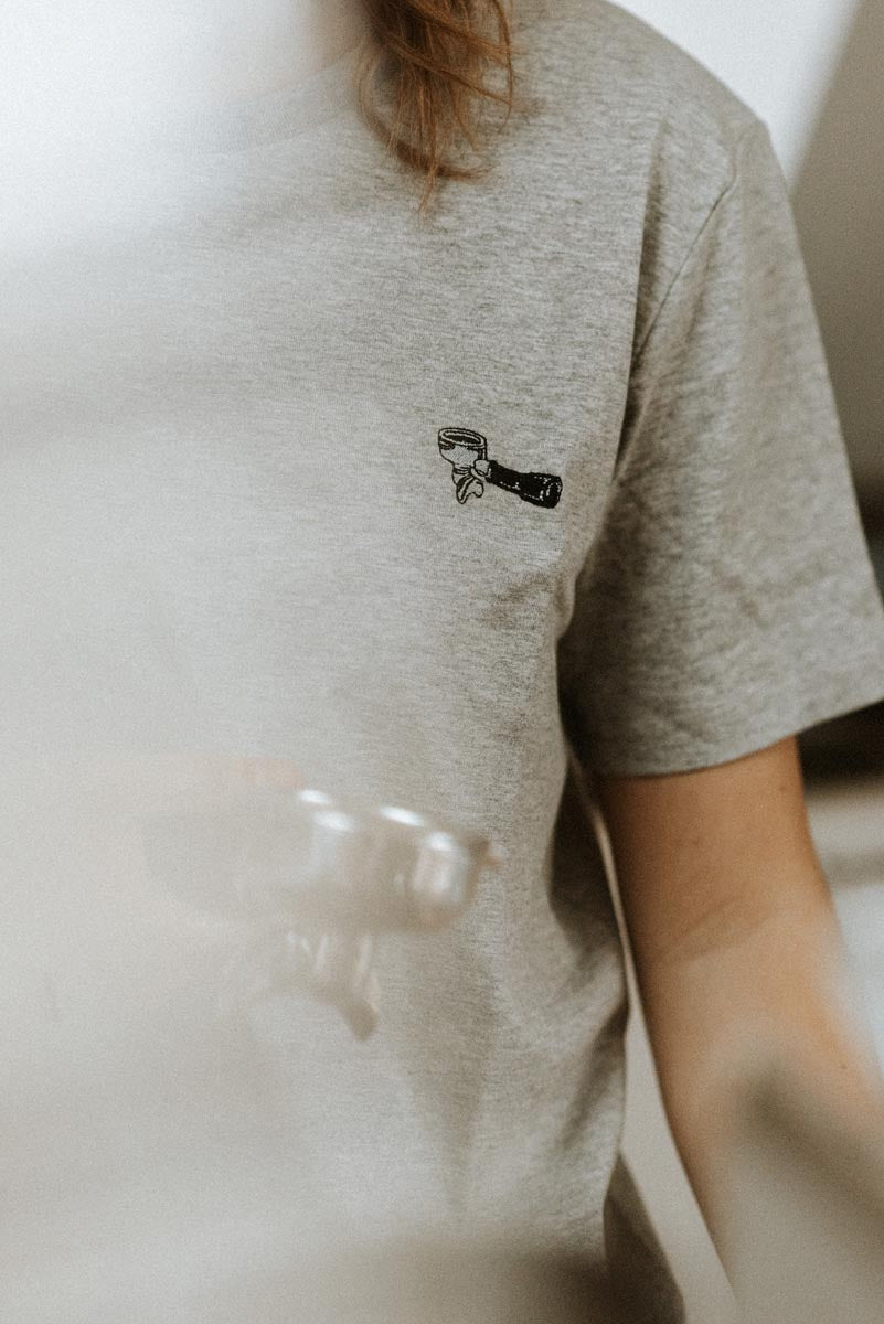 Siebträger | Besticktes Oversized Organic Bio Baumwoll-T-Shirt