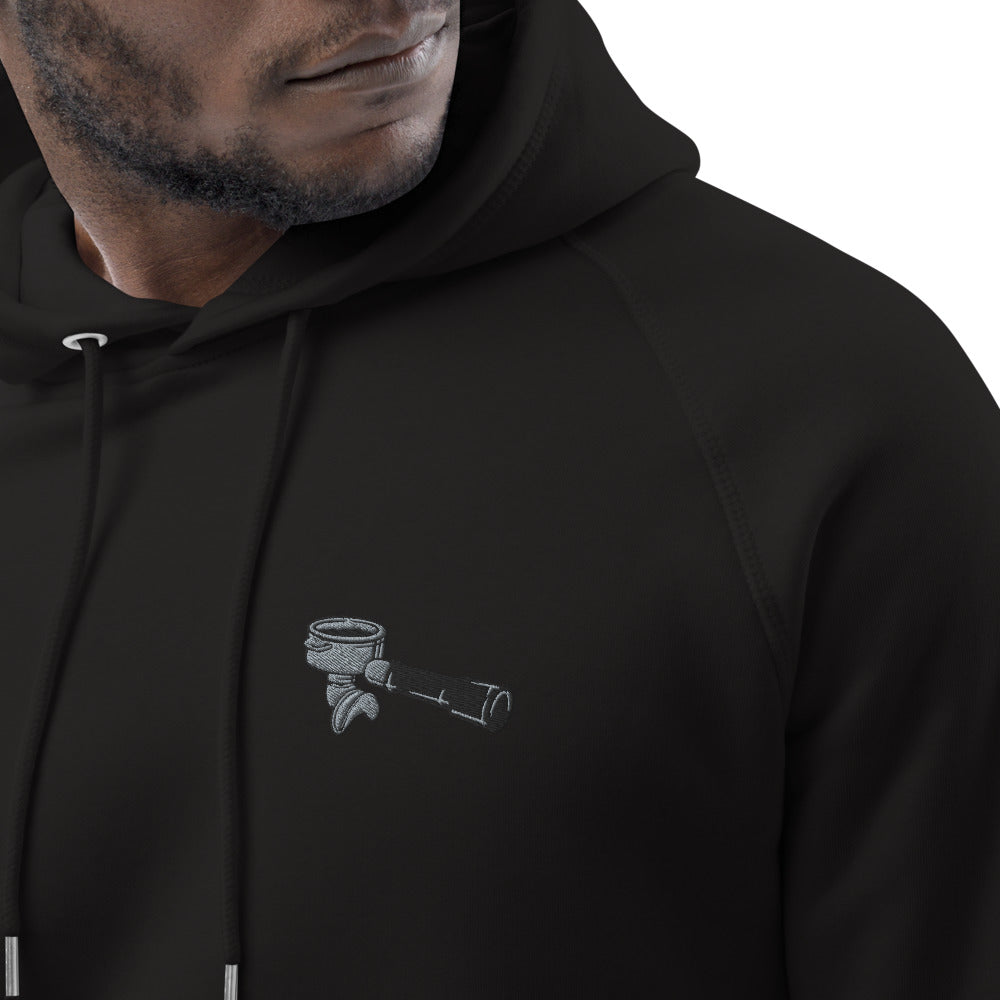 Siebträger | Bestickter Männer Bio Baumwoll Hoodie